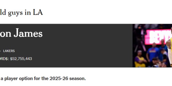最多签3年1.75亿！詹皇仍是自由市场头号球星：降薪500万帮湖人？
